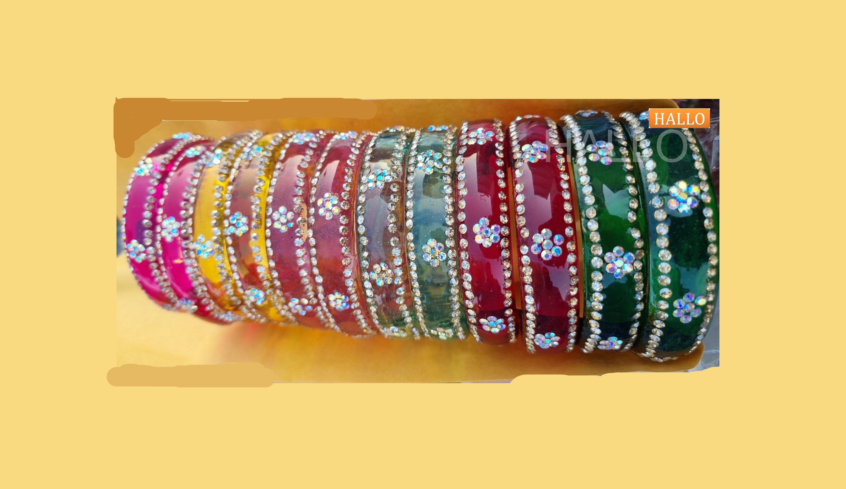Galaxy Flower Kada Glass Bangles