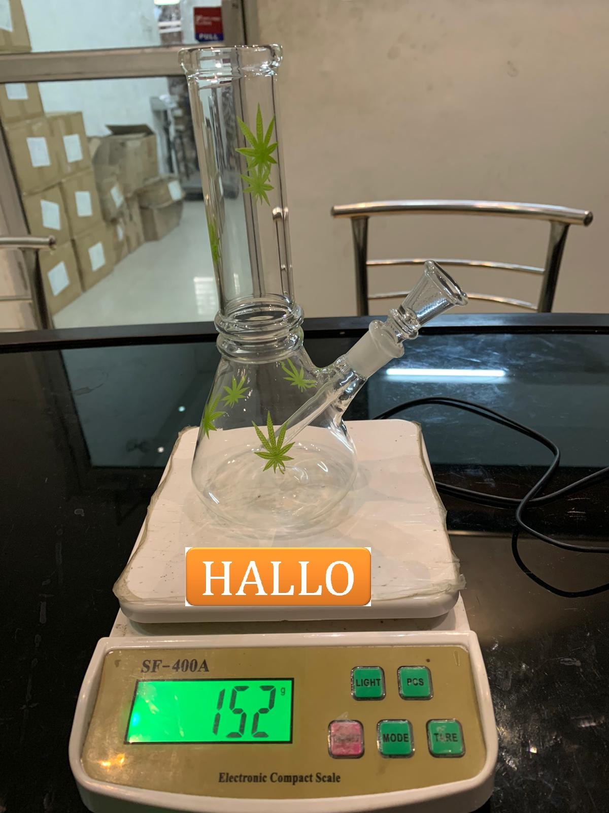 8" Beaker, Thickness: 3mm, 2pc  Leaf Sticker