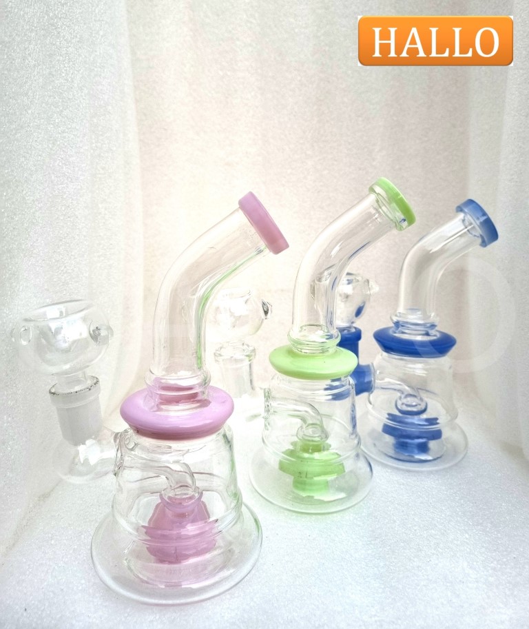 6" Mini Bong Disc Shower Slime Colors