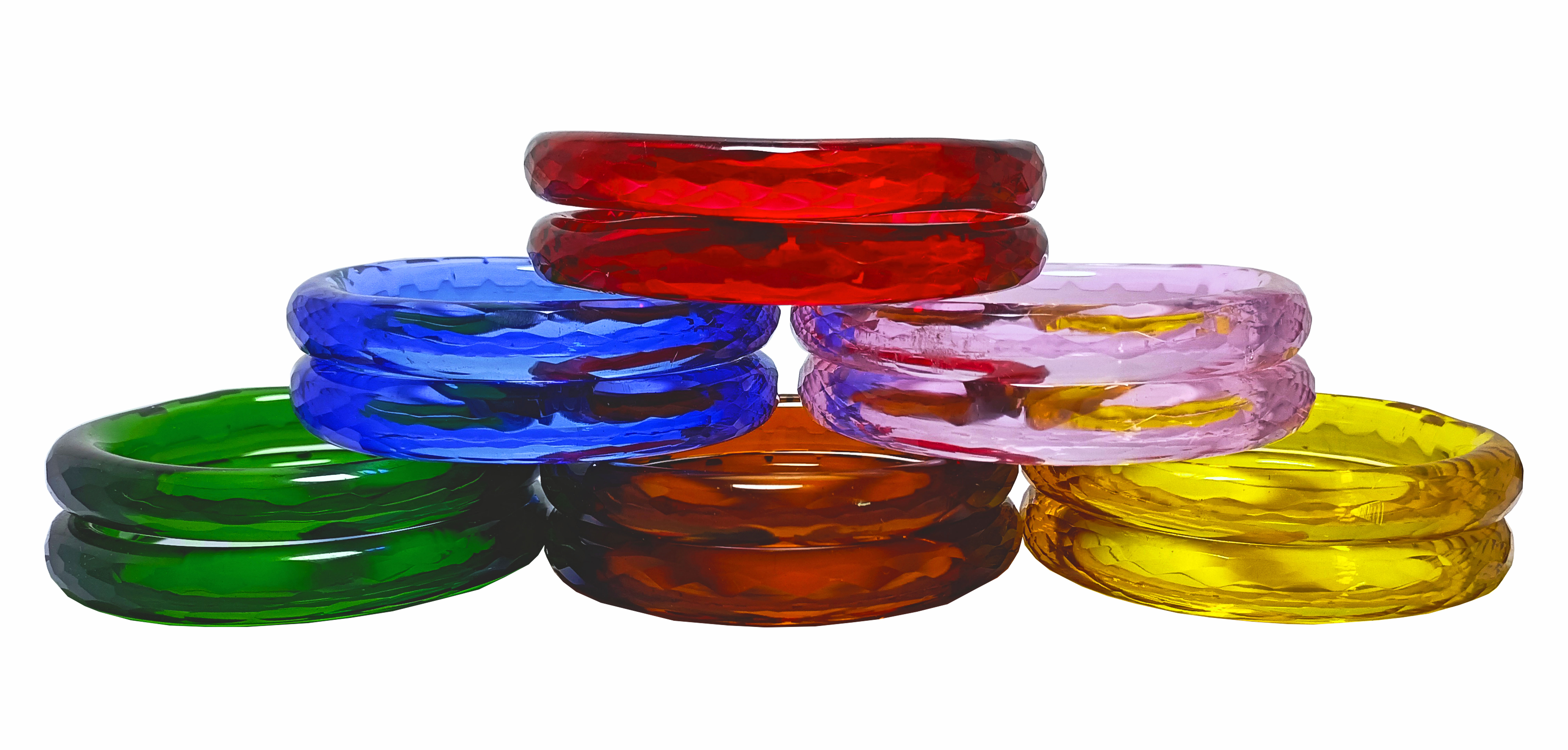 6mm Diamond Cut Crystal bangles